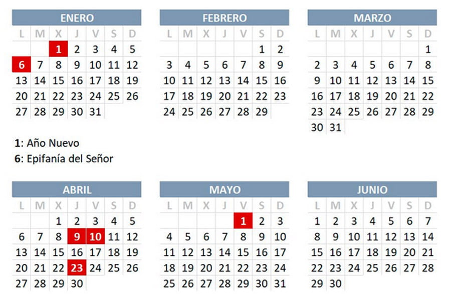 Calendario Laboral 2020