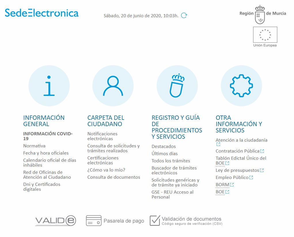 Sede electrónica CARM