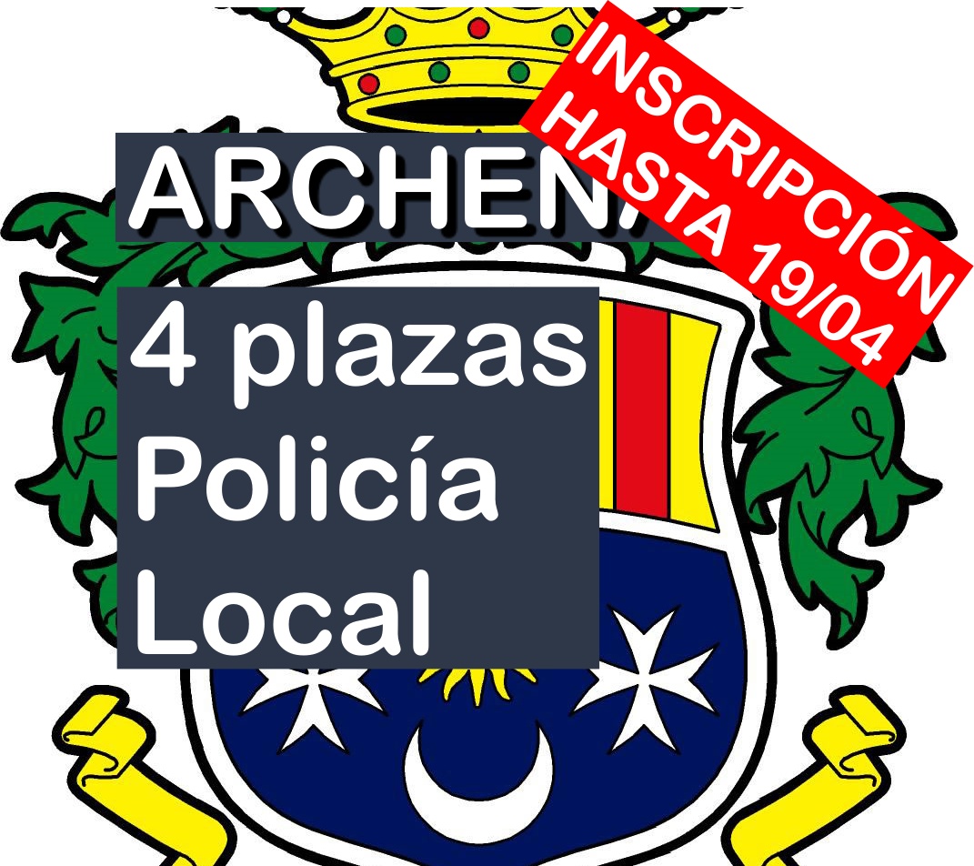 4 plazas Agente Policía Local de Archena