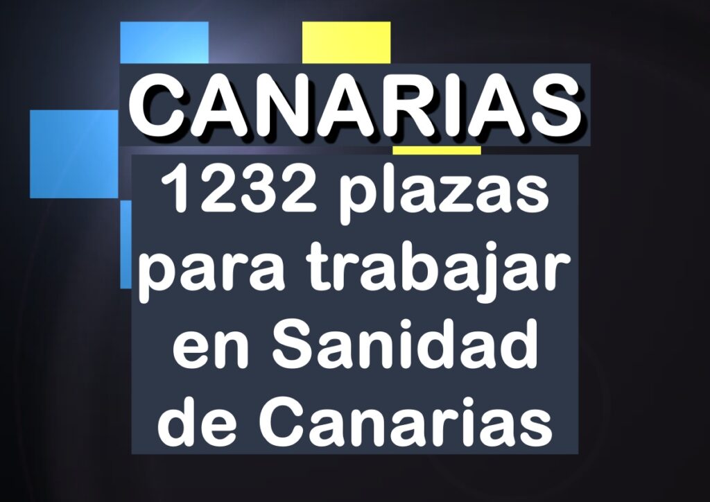 1232 plazas en la Sanidad de Canarias