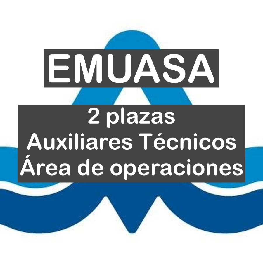 2 Auxiliares Técnicos en el área de operaciones de EMUASA