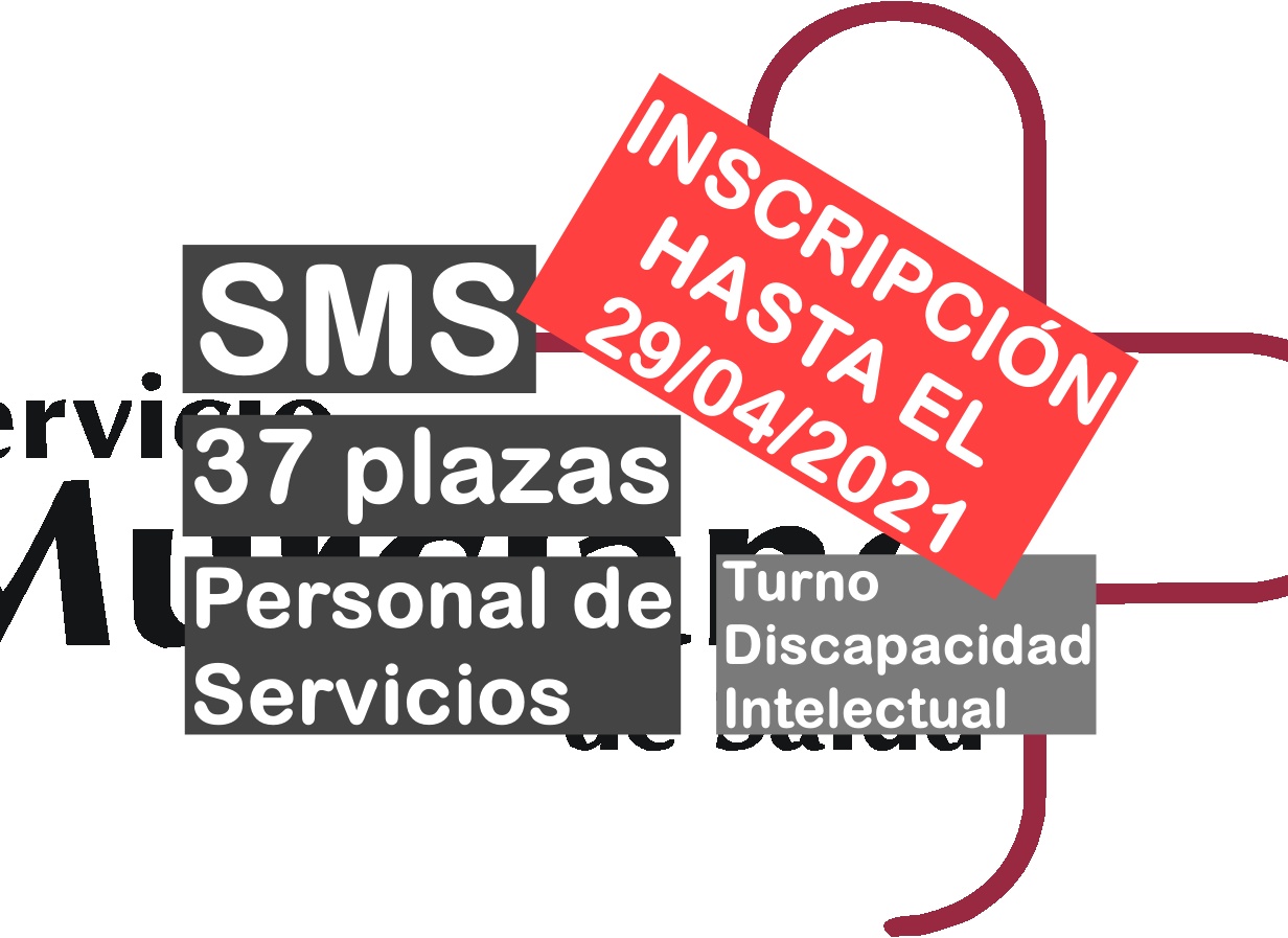 37 plazas Personal de Servicios SMS turno discapacidad intelectual
