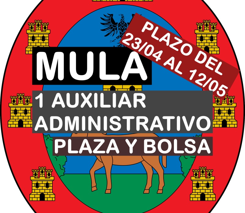 1 plaza Auxiliar Administrativo en Mula