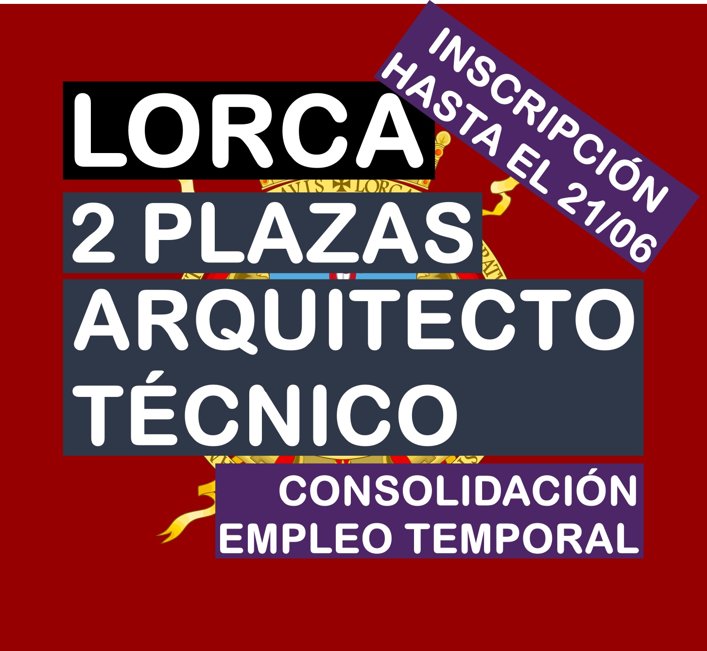 2 plazas de Arquitecto Técnico en Lorca