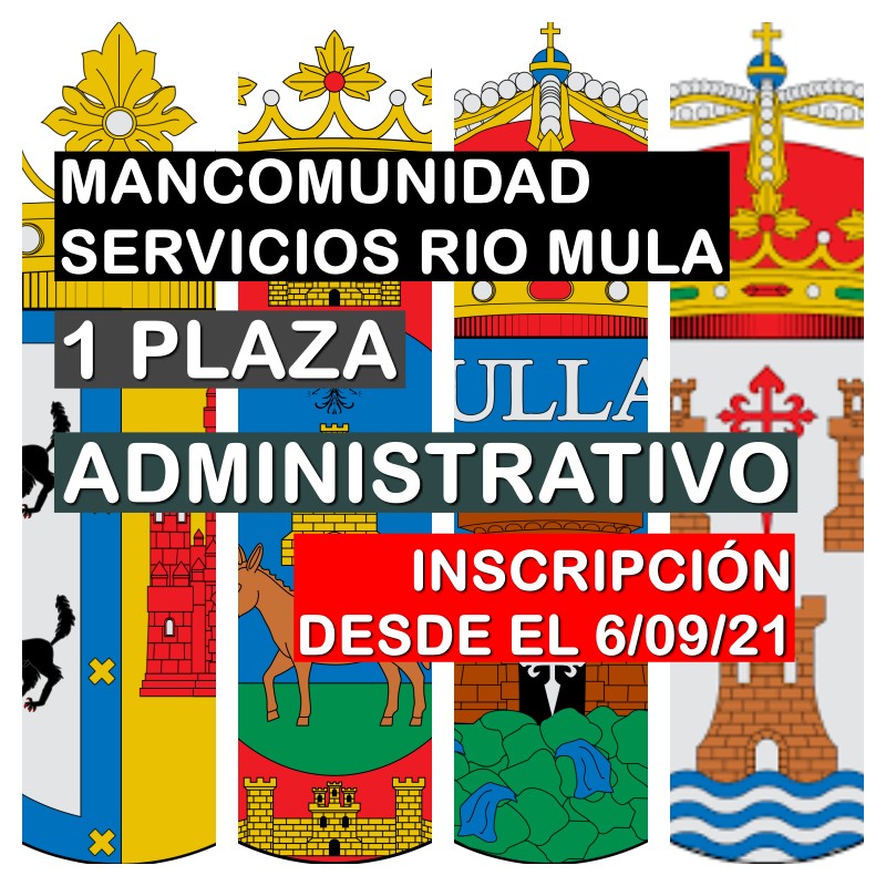 1 Administrativo en la Mancomunidad de Servicios Sociales del Río Mula