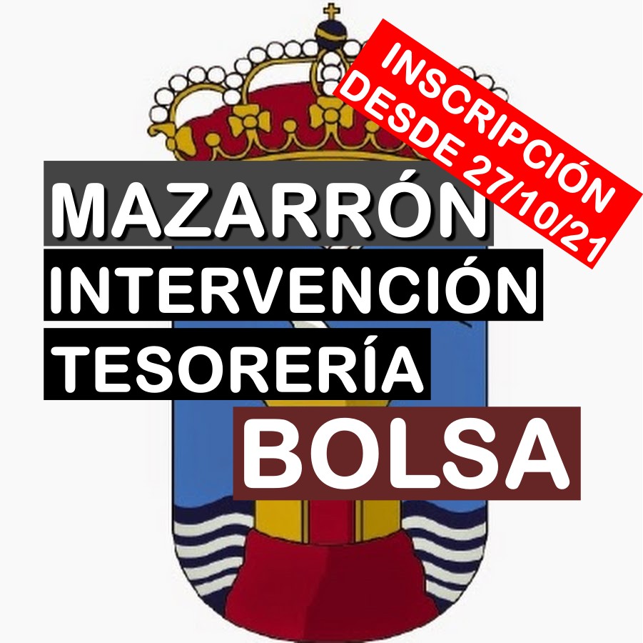 2 Bolsas para Intervención y Tesorería en Mazarrón