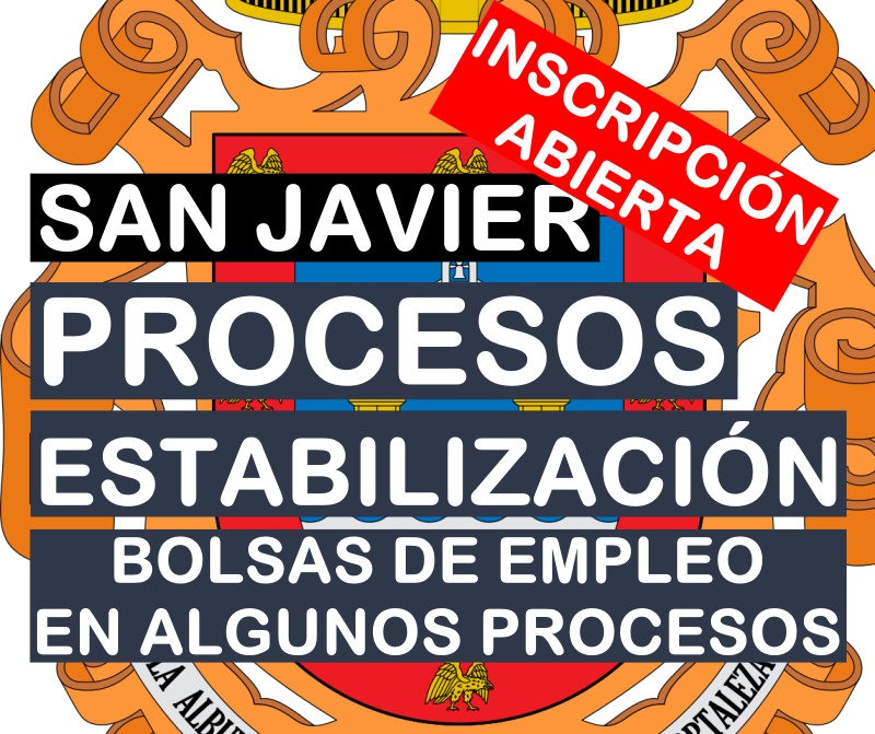 Procesos selectivos de estabilización de empleo temporal con lista de espera en San Javier de 2021