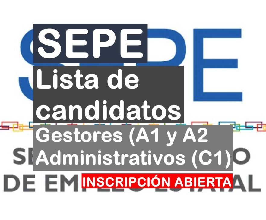 Lista de candidatos del SEPE para nombramientos interinos