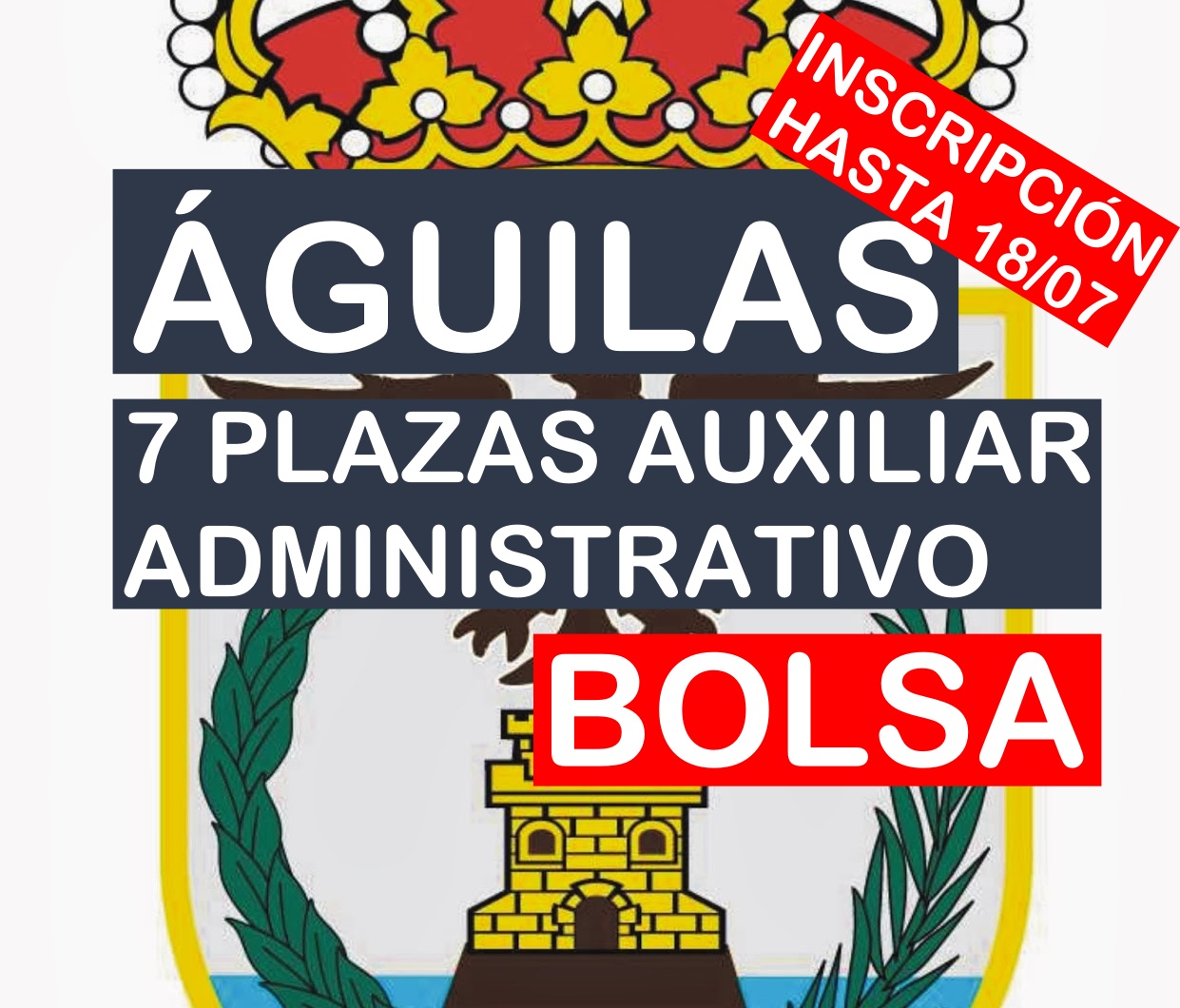 7 plazas Auxiliar Administrativo en Águilas