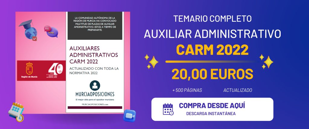temario auxiliar aministrativo carm 2022 pdf