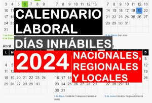 Calendario laboral de Murcia 2024