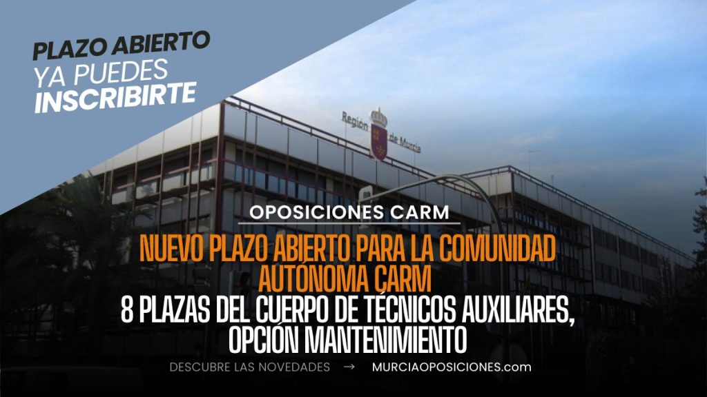 8 plazas del Cuerpo de Técnicos Auxiliares, opción Mantenimiento