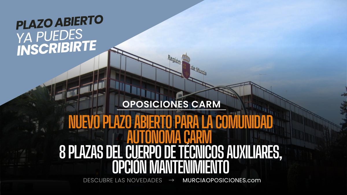 8 plazas del Cuerpo de Técnicos Auxiliares, opción Mantenimiento