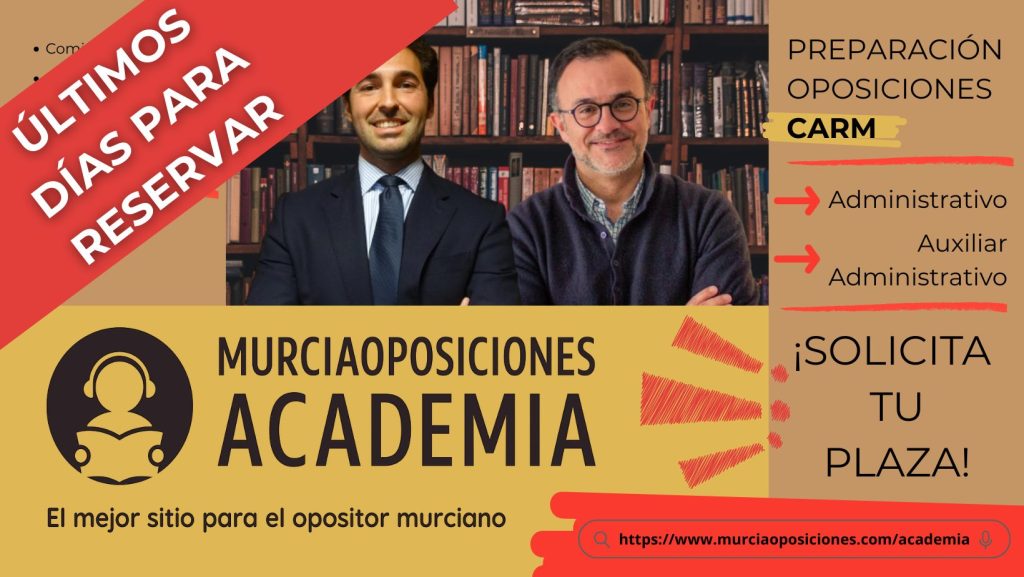 48 plazas de administrativos CARM 2 RESERVA YA ACADEMIA MURCIAOPOSICIONES