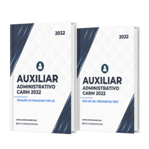 Pack Auxiliar Administrativo CARM 2022 con temario y libro de tests