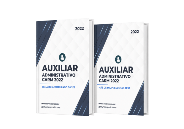 Pack Auxiliar Administrativo CARM 2022 1 Pack Auxiliar Administrativo CARM 2022 con temario y libro de tests